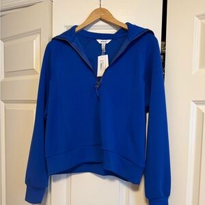 Spanx Air Essentials 1/4 Zip Cerulean Blue